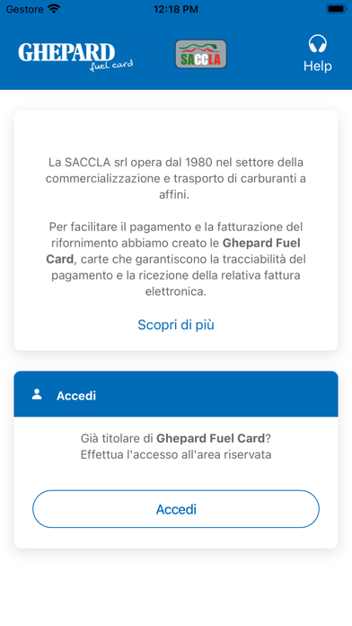 Ghepard Fuel Card Screenshot