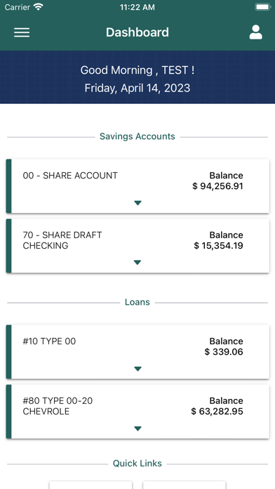 Bell CU Mobile Banking Screenshot