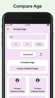 age calculator - compare iphone screenshot 2