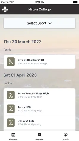 Game screenshot Hilton College Sports apk