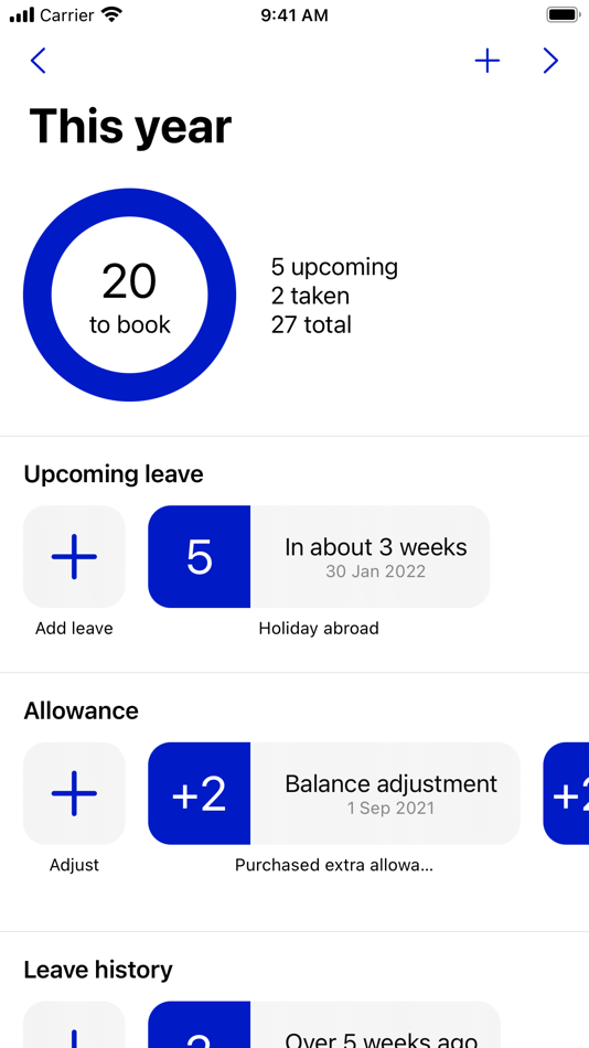 #1. 25 Days - Leave Tracker (iOS) 由: Gabrielle Earnshaw