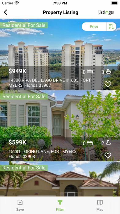 LISTINGS Screenshot