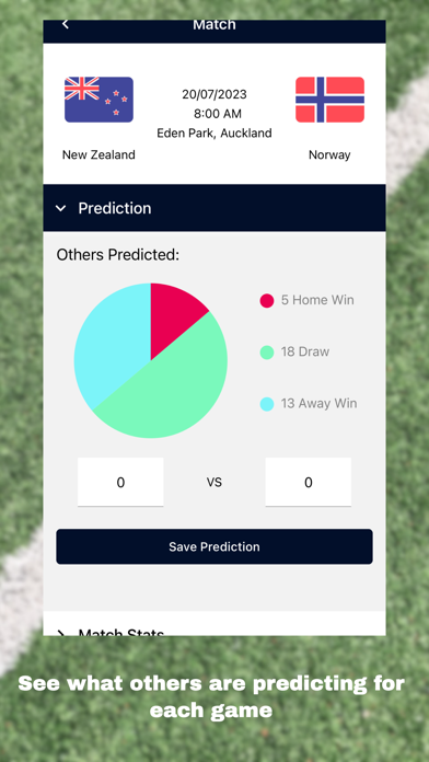 Women's Football Cup Predictor Screenshot