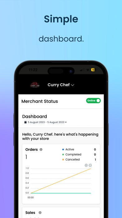 FoodGoose Merchant Screenshot