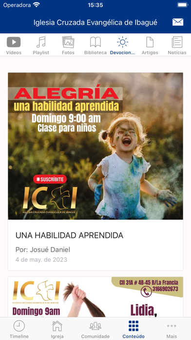Cruzada Evangélica de Ibagué Screenshot