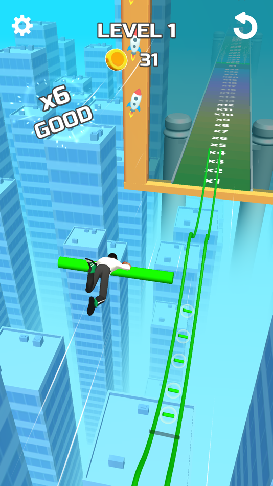 #1. Stunt Rails (iOS) 由: Voodoo
