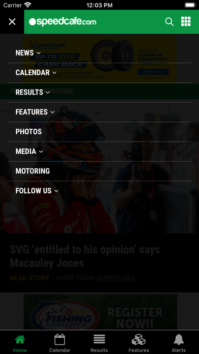 Speedcafe.com Screenshot