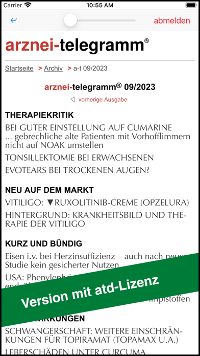 arznei-telegramm & atd Screenshot