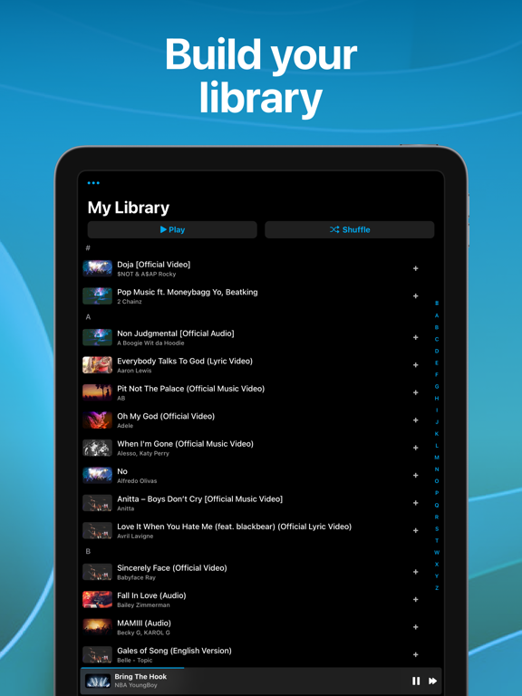 Musicana - Organizer & Player iPad screenshot 5 - Music app