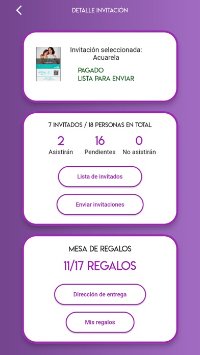 Invitaciones virtuales Screenshot