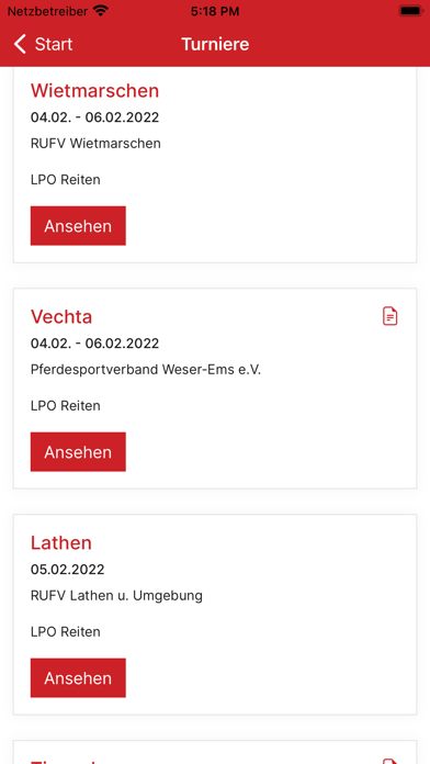 Pferdesportverband Weser-Ems Screenshot