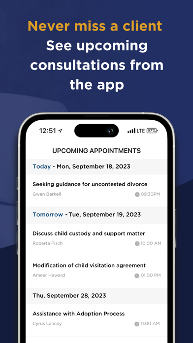 LegalMatch App for Attorneys Screenshot