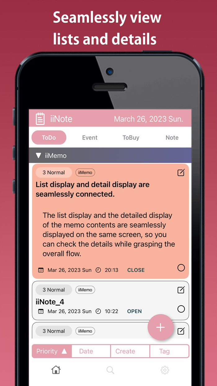 iNoteColor sticky note memo