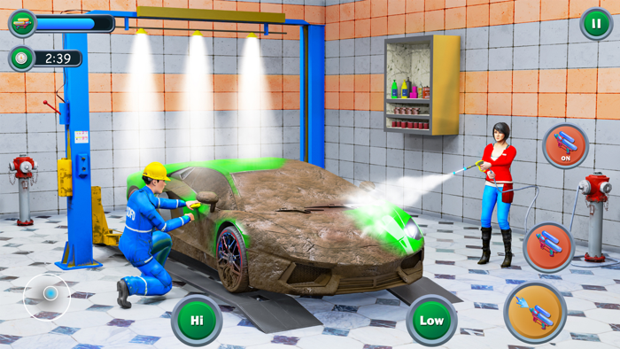 Power Car Wash Cleaning Games
