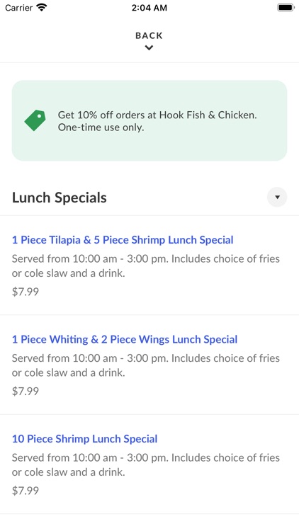 Hook Fish & Chicken To Go