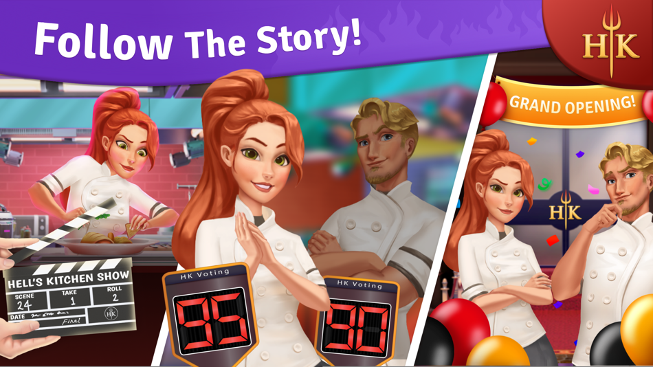 #6. Hell's Kitchen: Match & Design (iOS) 由: Qiiwi Games AB