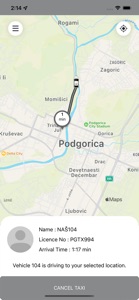 Naš Taxi Podgorica screenshot #6 for iPhone