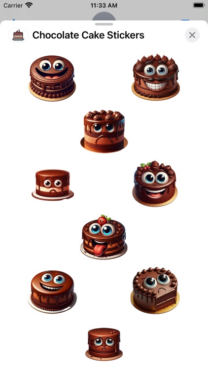 Chocolate Cake Stickers