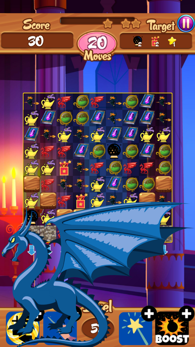 Lost Magic Throne saga Match3 Screenshot