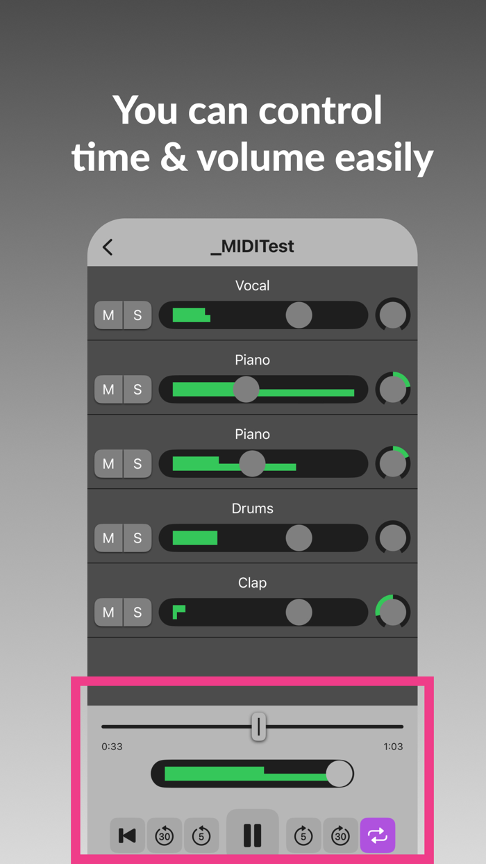 MIDI Player with Mixer