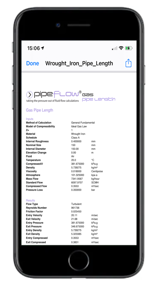 #9. Pipe Flow Gas Pipe Length (iOS) Podle: Pipe Flow Software