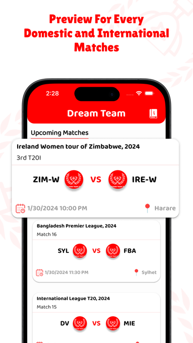 Dream Team 11 - Cricket Stats Screenshot