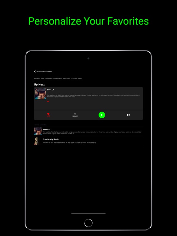 Murph Workout Radio iPad screenshot 2 - Music app