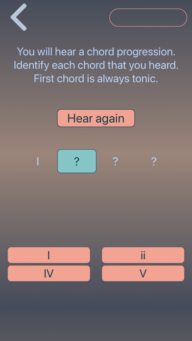 Ear training: notes and chords Screenshot