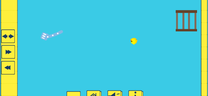 Chicken thrown into cage