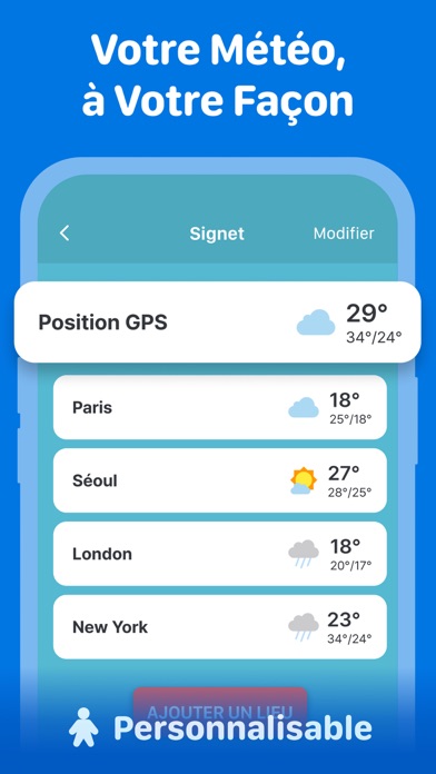 Screenshot #3 pour Météo, Prévisions: Weather Sky