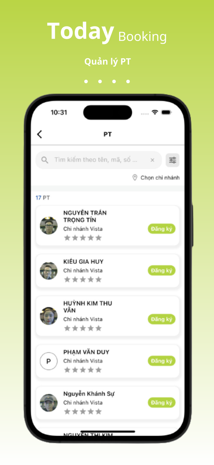 Today Fitness Booking