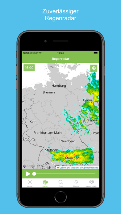 Treether - Wetter & Regenradar Screenshot