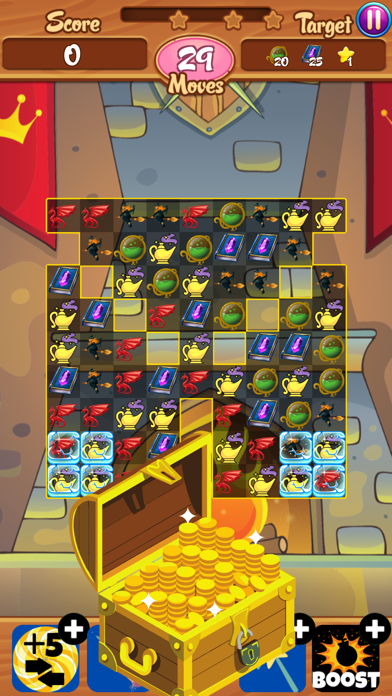 Lost Magic Throne saga Match3 Screenshot