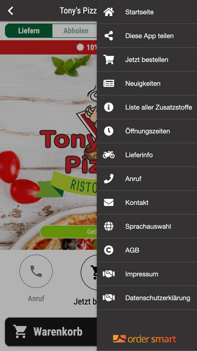 Tony´s Pizza Ristorante Screenshot