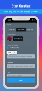 Fake Tweet Creator Reel Maker screenshot #2 for iPhone