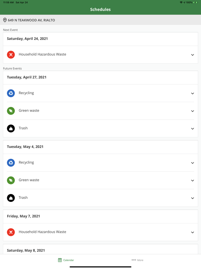 Rialto Trash and Sweeping Days