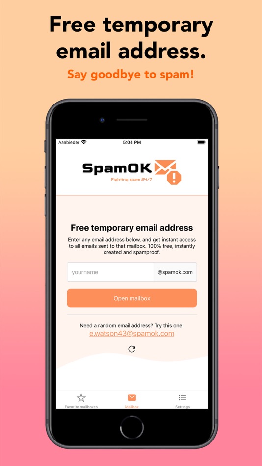 #1. SpamOK temp email (iOS) 由: Leendert de Borst