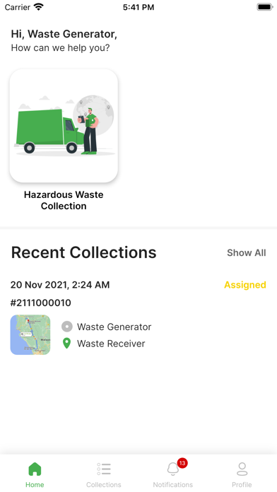 Wasteo Client Screenshot