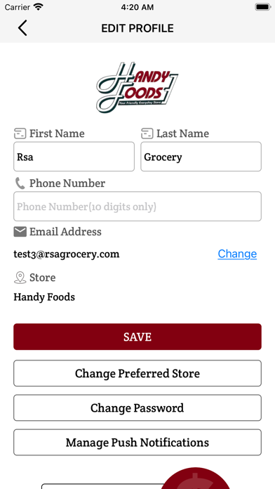 Handy Foods Screenshot