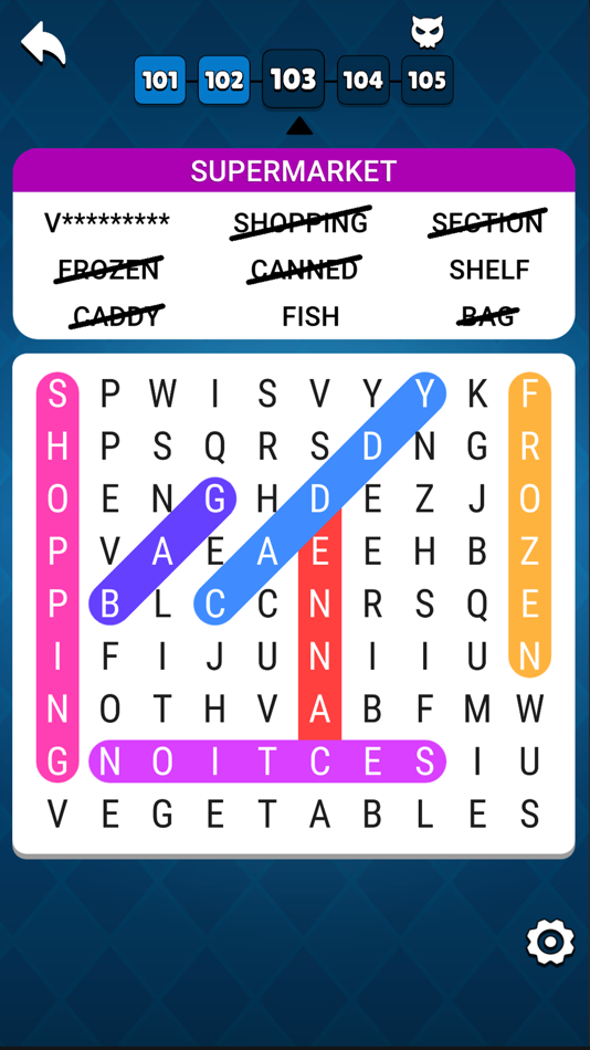 #1. Word Search - Word game puzzle (iOS) By: Ace of Clubs