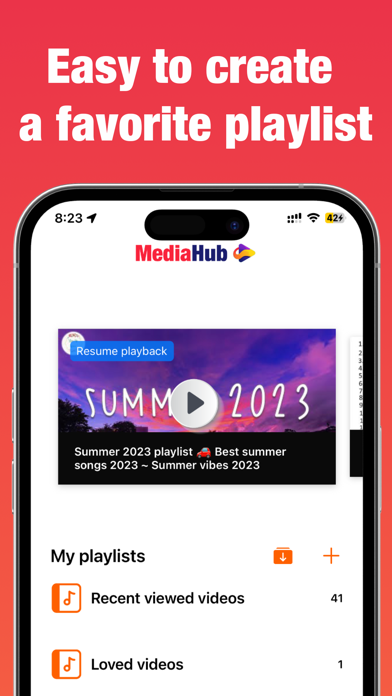 MediaHub: Video, Music No Ads Screenshot