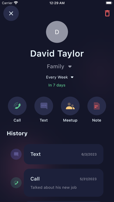Intently - Personal CRM Screenshot