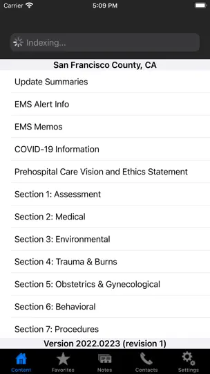 San Francisco EMS Protocols iPhone Screenshot 2