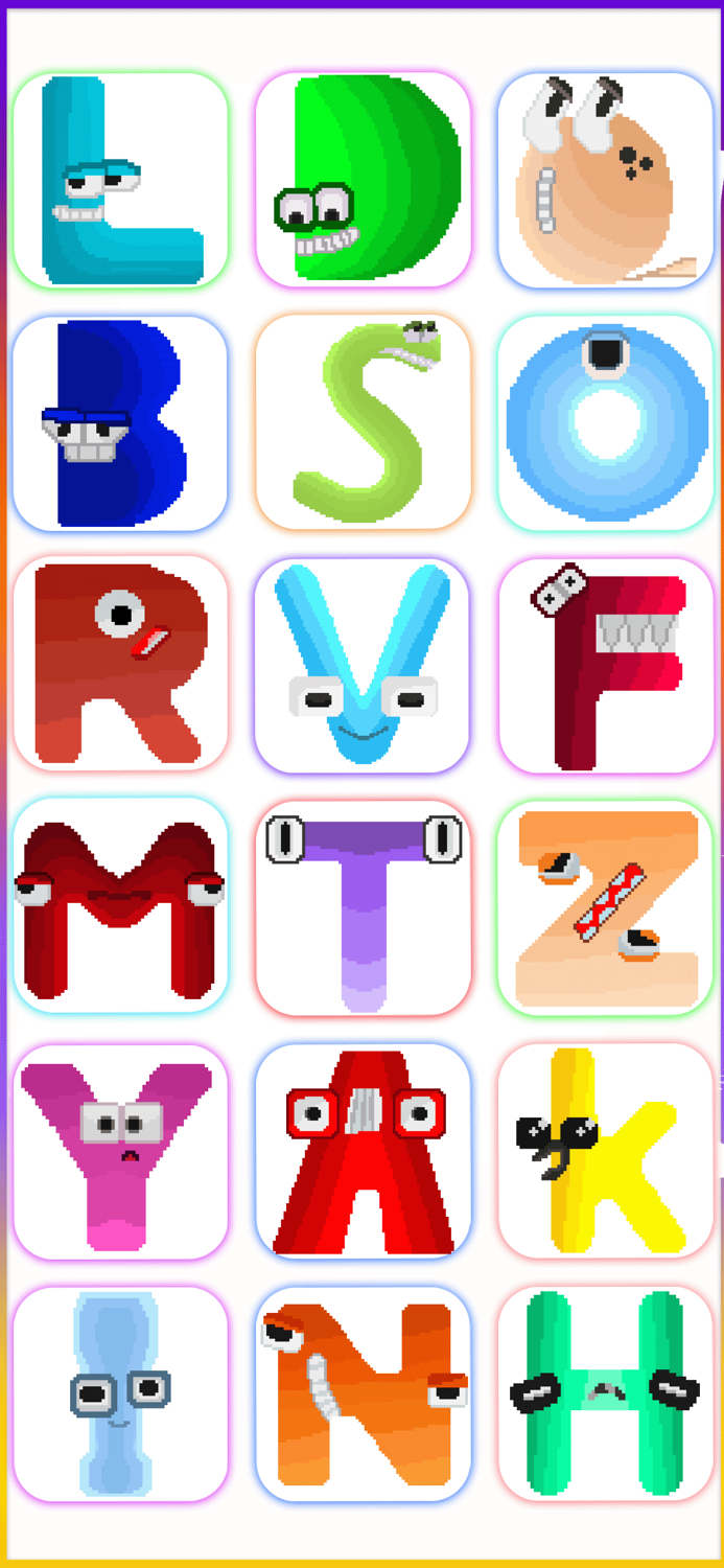 Alphabets Pixel Art No. Color