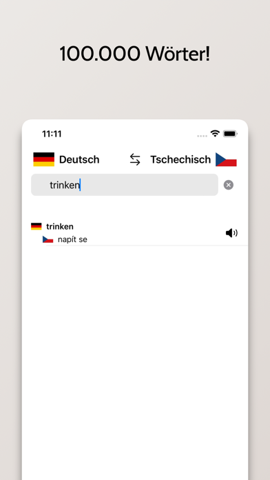 Tschechisch-Deutsch Wörterbuch Screenshot