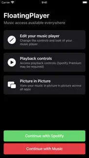 floatingplayer: music player iphone screenshot 1