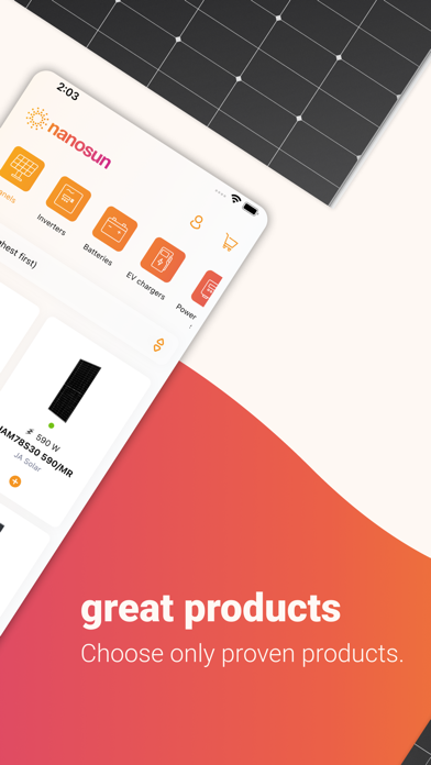 nanosun marketplace Screenshot