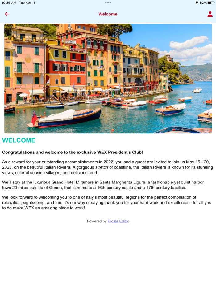 WEX Presidents Club Italy