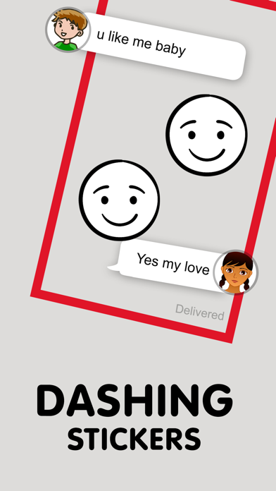White Smiley Stickers For YOU Screenshot