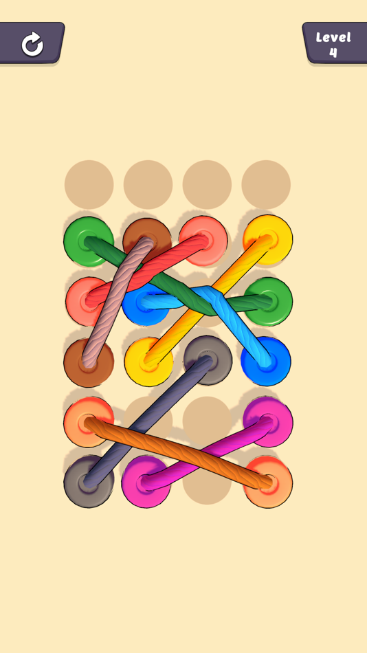 #1. Twisted Puzzle 3D - Sort Ropes (iOS) 来自: Vu Phan